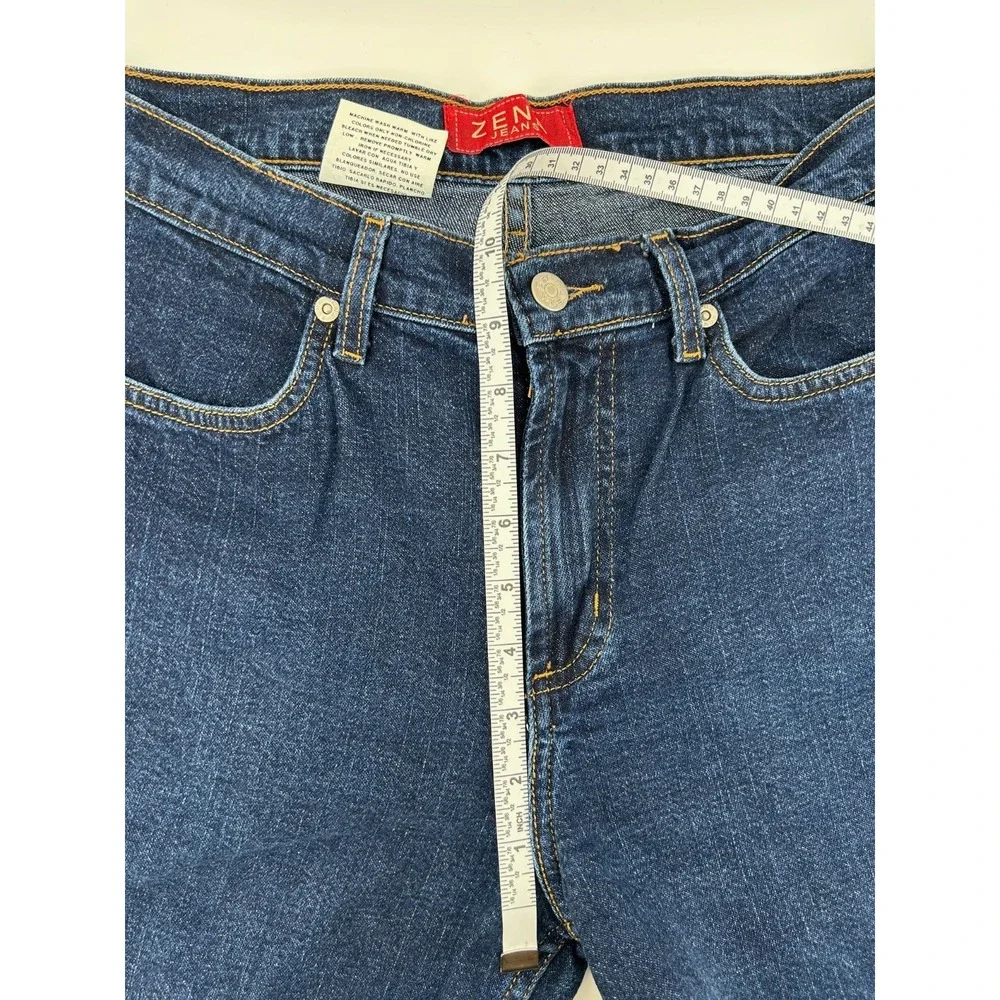 Zena Denim Jeans Womens 6 Dark Wash Straight Leg Mid Rise Fall Winter Blue Jeans